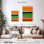 Avery orange et vert abstrait II-108618406