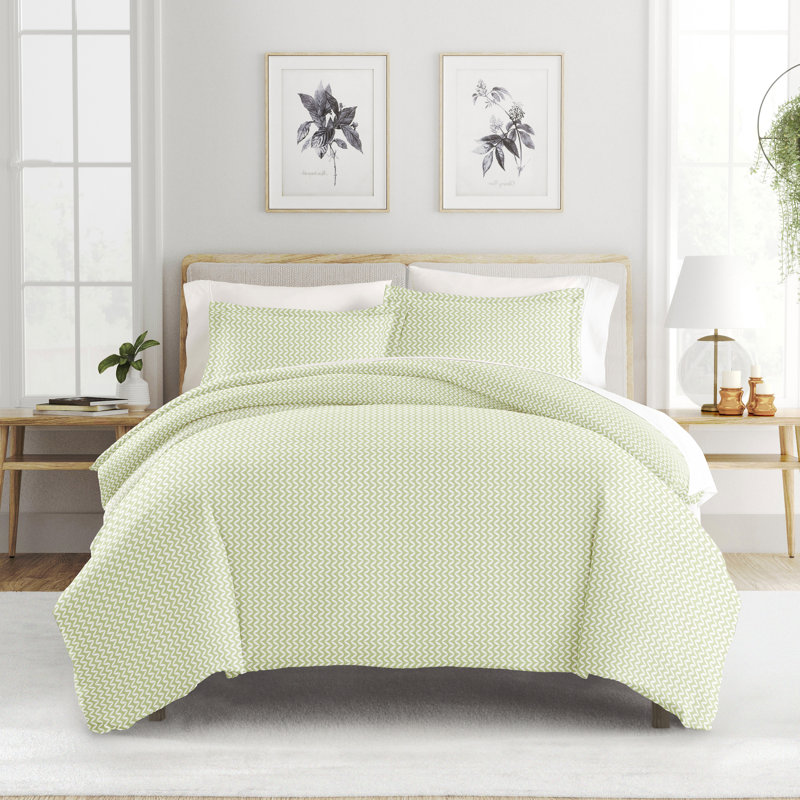 Ensemble de housse de couette Becky Cameron ™, Housse de couette pour très grand lit et 2 très , Sauge