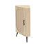 Tablette d'angle avec porte décorative - carré de 15,76 po, panneau non épissable, pratique pour la chambre à coucher, poids de 33,93 lb, bloc-notes, peu encombrant