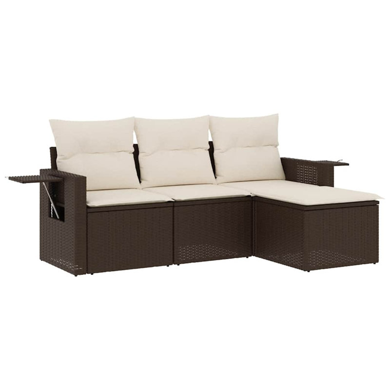 Ensemble de canapé de jardin en rotin PE Vidaxl