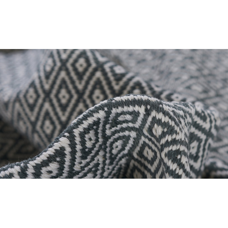 River Geometric Area Rug in Black, Rectangle 3'1" x 5'1"