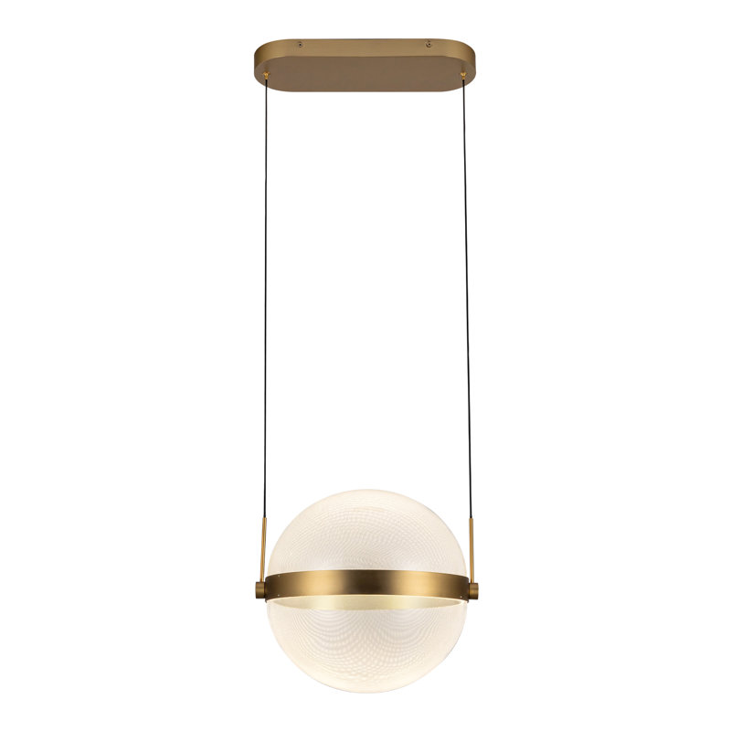Pisces 1 - Light LED Pendant, Brushed Gold