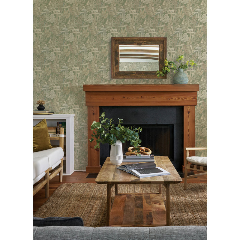 Papier peint Holt Sage Woodland, Vert