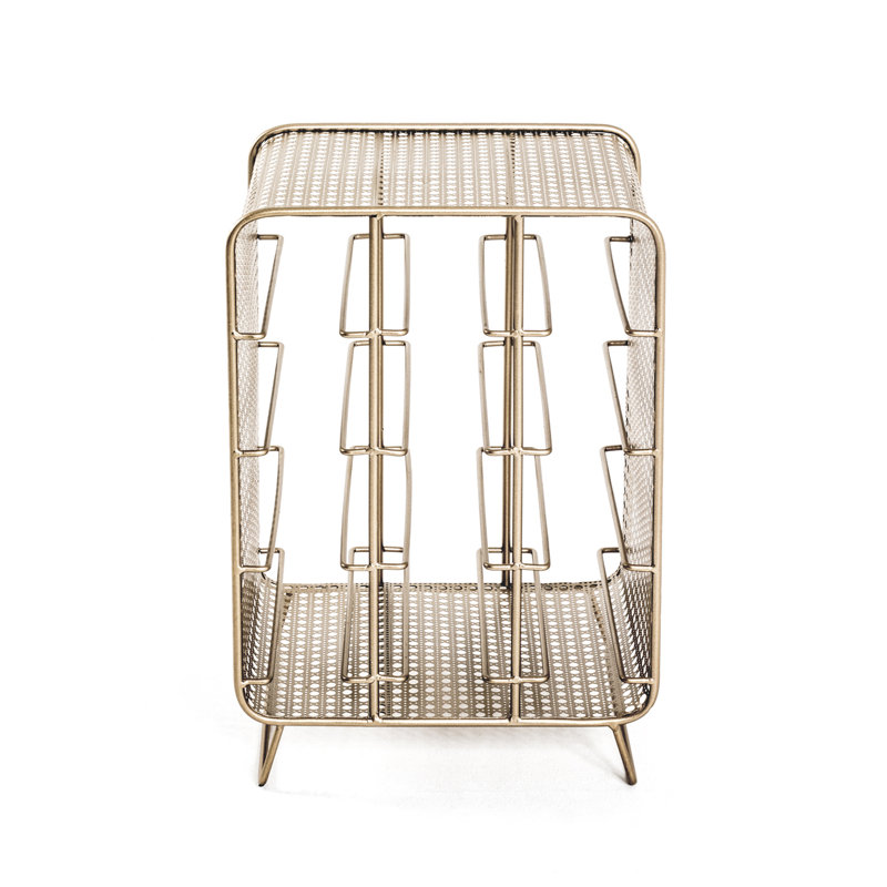 Dunnell Floor Wine Bottle Rack, Gold