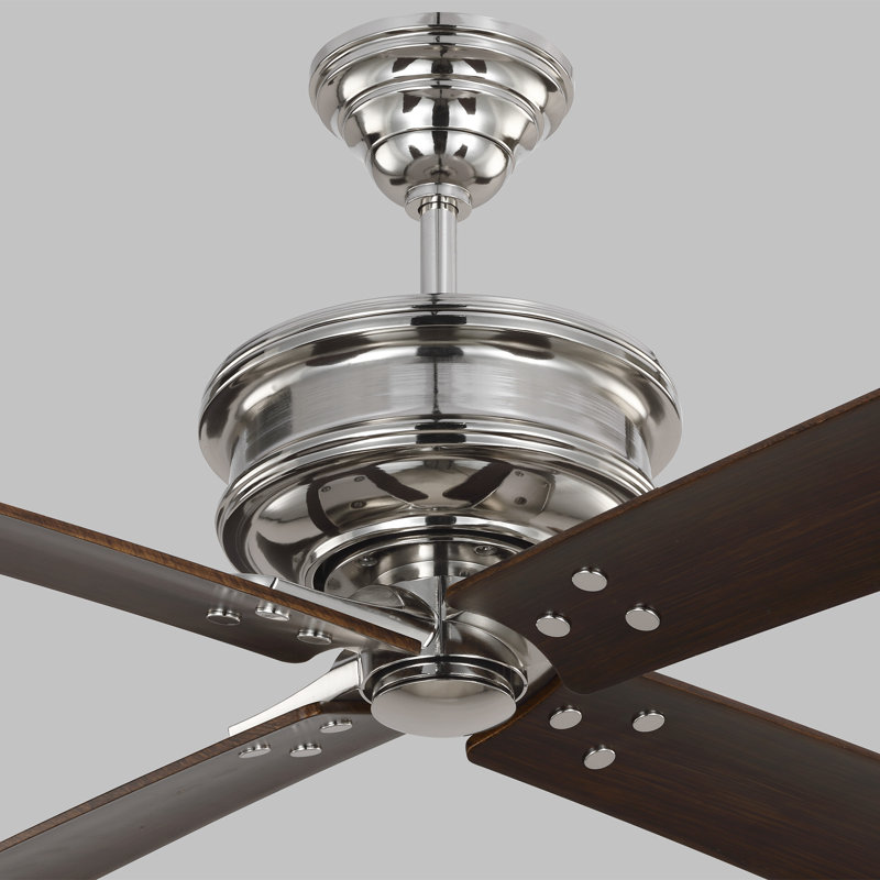 56'' Ceiling Fan, Polished Nickel