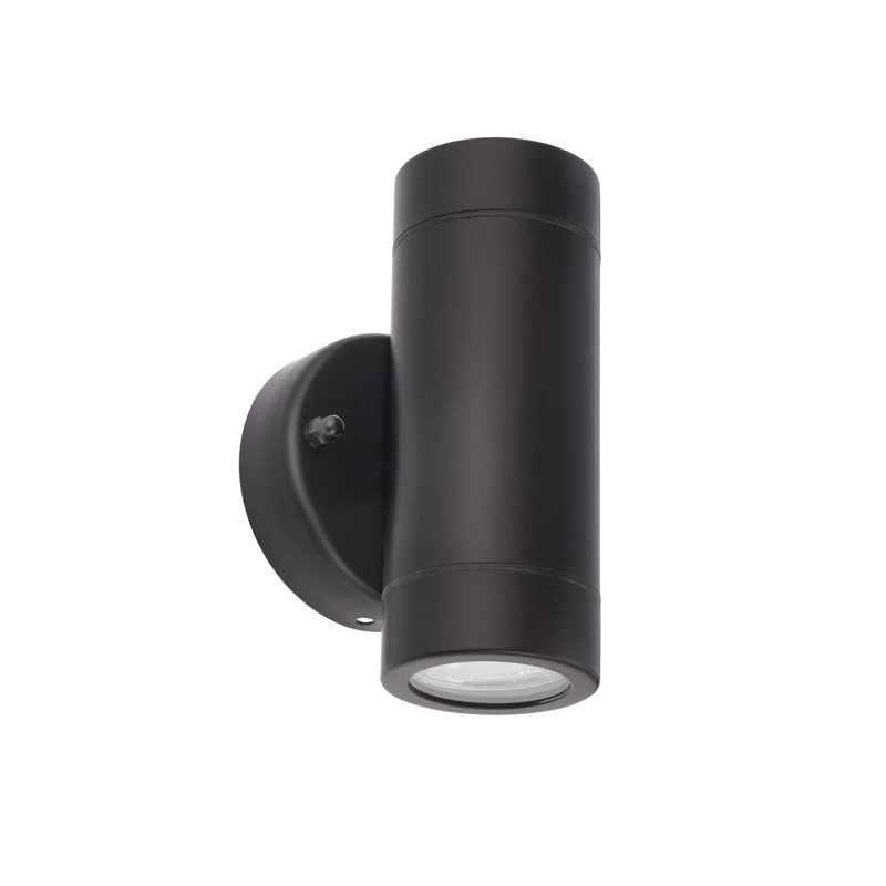 Metcalfe Powder Coated Finish 2 - Bulb 15.8 cm H Hardwired Outdoor Armed Sconce, Black