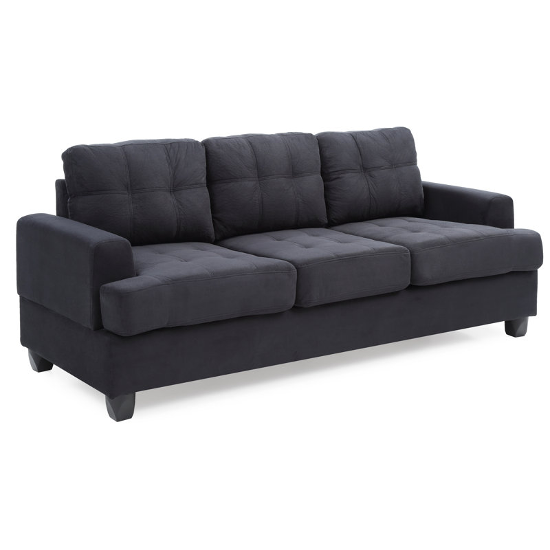 Baerman 79" Recessed Arm Sofa, Black