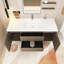 Meuble-lavabo simple 59 po avec plateau en résine Kumler-1176989641