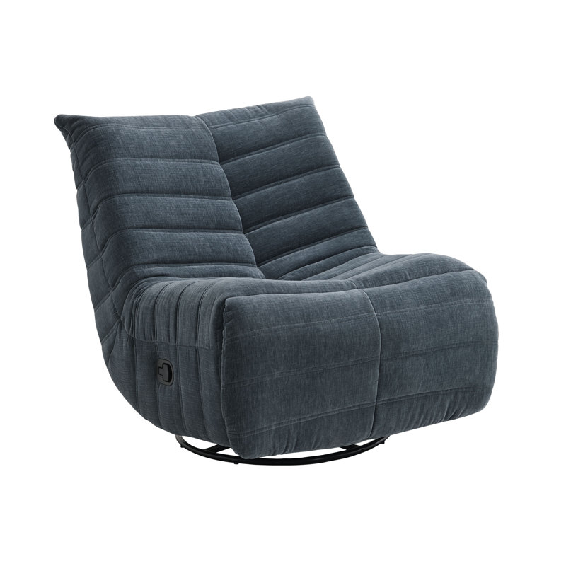 Fauteuil inclinable oscillant en chenille Bovee, Gris foncé