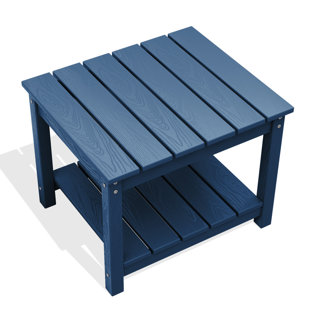 HDPE Double-Tier Patio Table Side Table