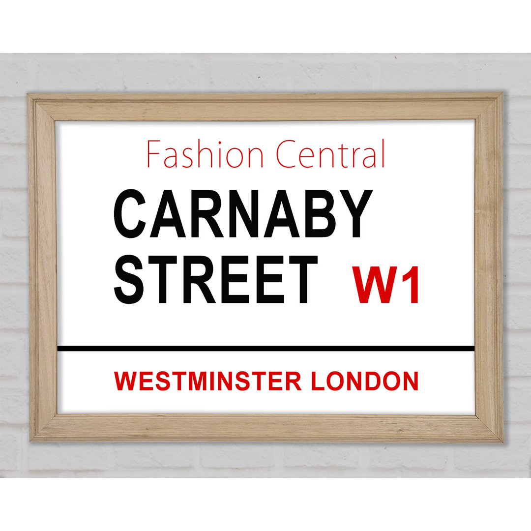 Carnaby Street Signs Gerahmter Druck Wandkunst