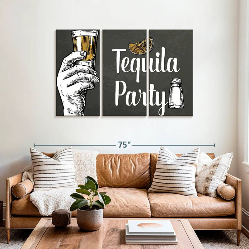 Plaque murale Kema Tequila Party, H 36 po x l 57 po