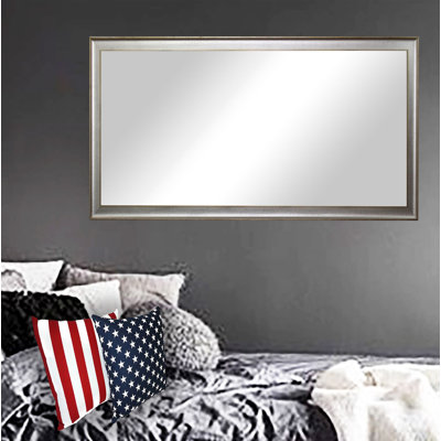 Burgoon Wood Flat Wall Mirror