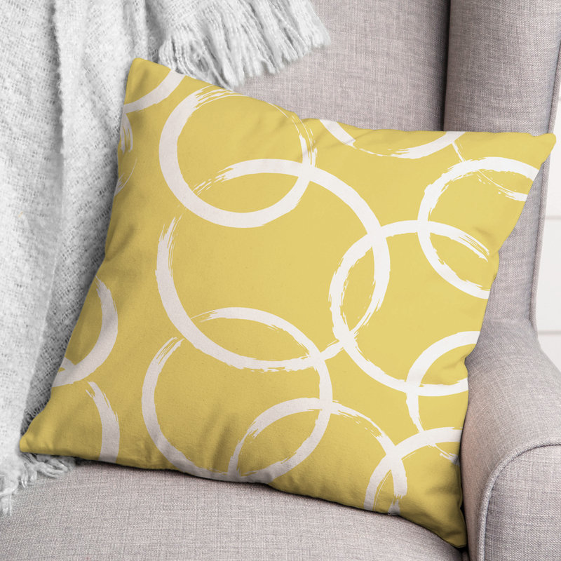 Coussin décoratif intérieur / extérieur, Jaune