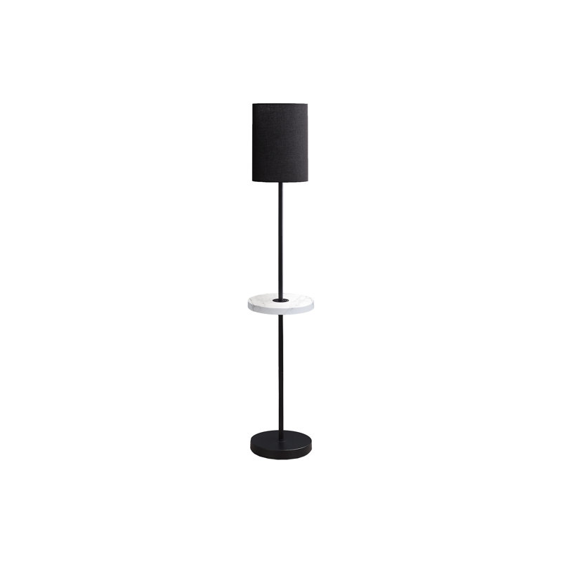 Lighting, 62"h, Floor Lamp, Usb Port Included, Metal, Marble, Contemporary, Modern, Black, Black