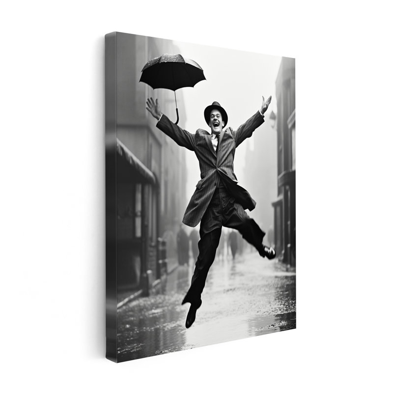 Homme sous la pluie, Unframed, Canvas, 24"H x 32"W