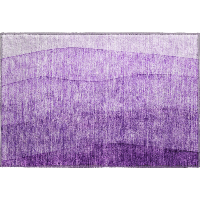Premium Machine Washable Prisco Purple Rug, Rectangle 1'8" x 2'6"