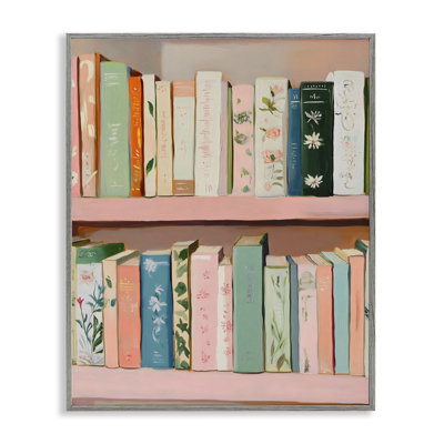 Étagère à livres en pastel encadrée, conçue par The Prints Vibe