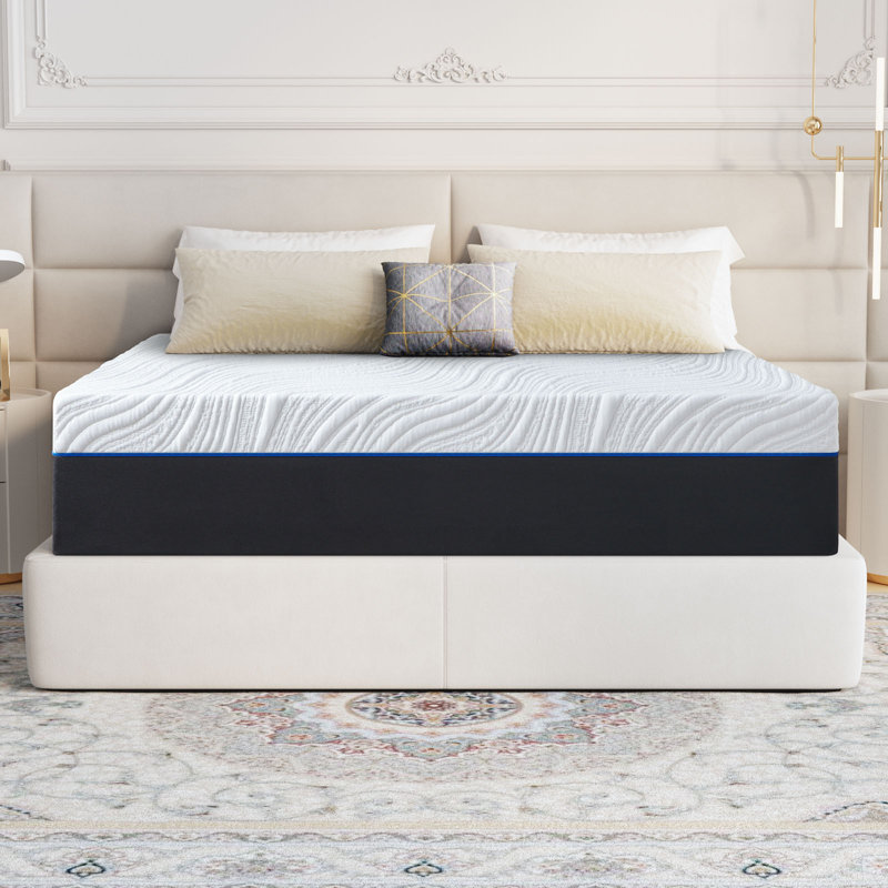 Matelas en mousse viscoélastique gélifiée ferme 12 po Alwyn Home Zena, Très grand californien