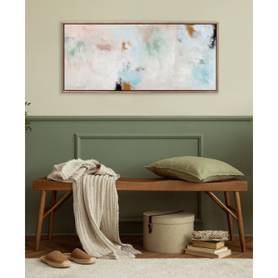 Foggy Ice Forest by Nikita Jariwala Framed Canvas Wall Art Print