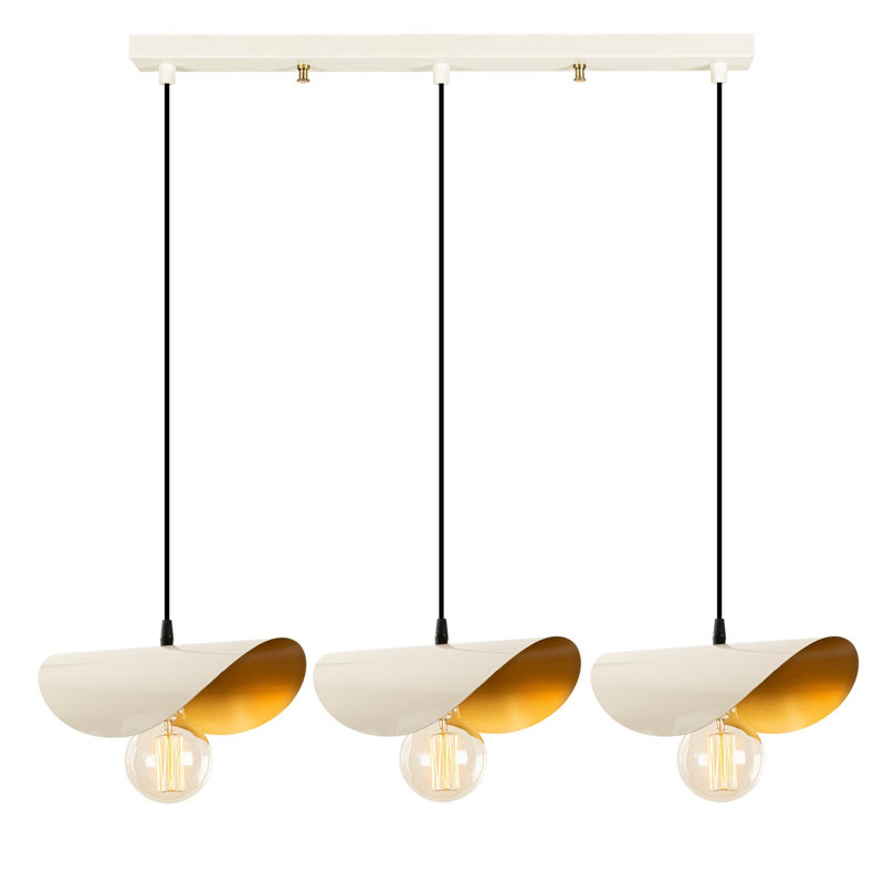 Luminaire suspendu pour îlot de cuisine 3 lumières Lamontez