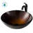 Glass Circular Vessel Bathroom Sink with Faucet-35841302