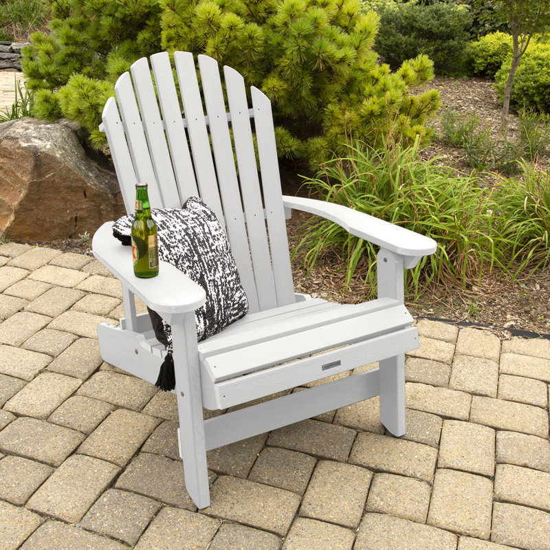 Chaise Adirondack en plastique Federigo, Blanc