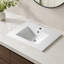 Plateau de meuble-lavabo 24 po seulement, lavabo blanc, céramique