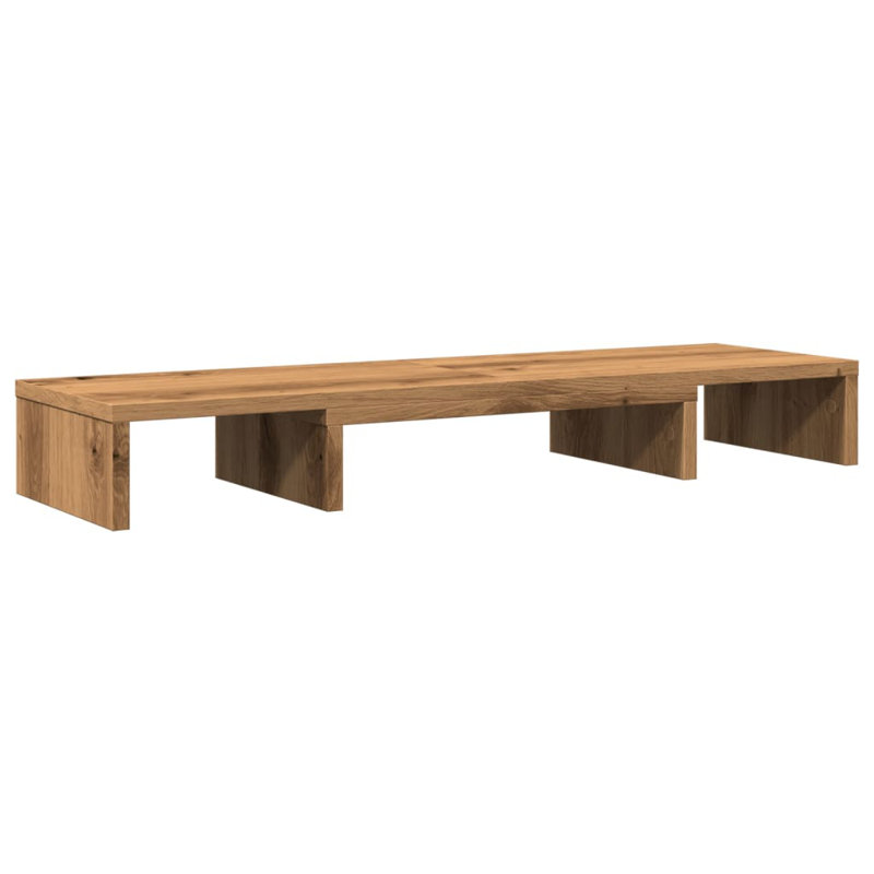 Bata Manufactured Wood Monitor Stand, Artisian Oak, 10.5cm H x 80cm W x 24cm D