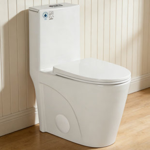 Momei 1.6 GPF Dual-Flush Toilet Modern Elongated One-Piece Toilet (Seat Included)