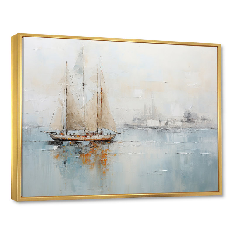 Impression sur toile, "Minimalisme", H 24 po x l 32 po x P 1 po, Cadre flottant doré