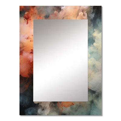 Beyond Boundaries smoke - Abstract Collages Unique Wall Mirror, Modern Mirror, Printed Metal Art