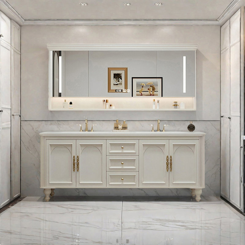 Armoire de salle de bain française, H 31,49 po x l 70,86 po x P 21,65 po