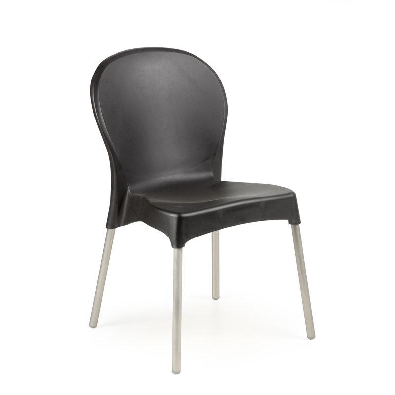 Chaise d'appoint de patio Diana, Anthracite / noir