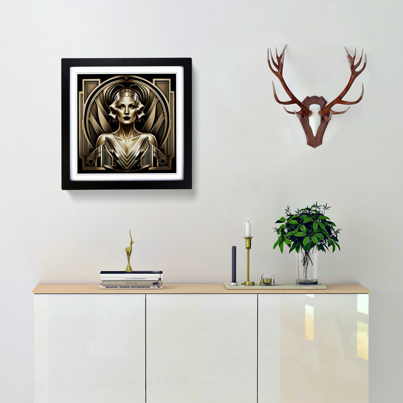 Single Picture Frame Print on Wood, Black