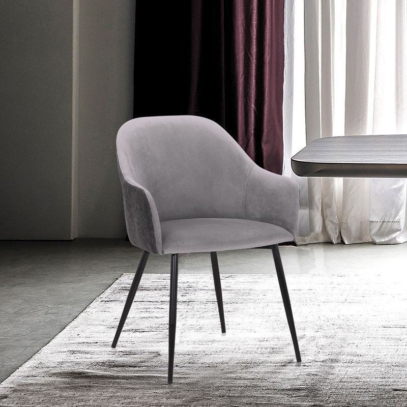 Primey 18'' H Upholstered Armchair, Gray/Black