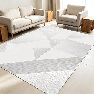 1PC Geometric Abstract Style Area Rugs for Living Room, Soft and Comfortable, Suitable for all seasons, easy - to - maintain, machine washable Indoor floor mat, Under Table Farmhouse suitable for Bedroom, Dining Room, Study, Hallway, Patio, Home