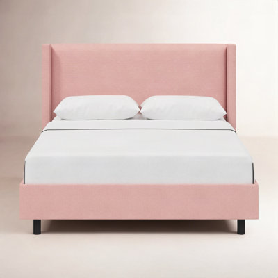 Hanson Upholstered Wingback Platform Bed