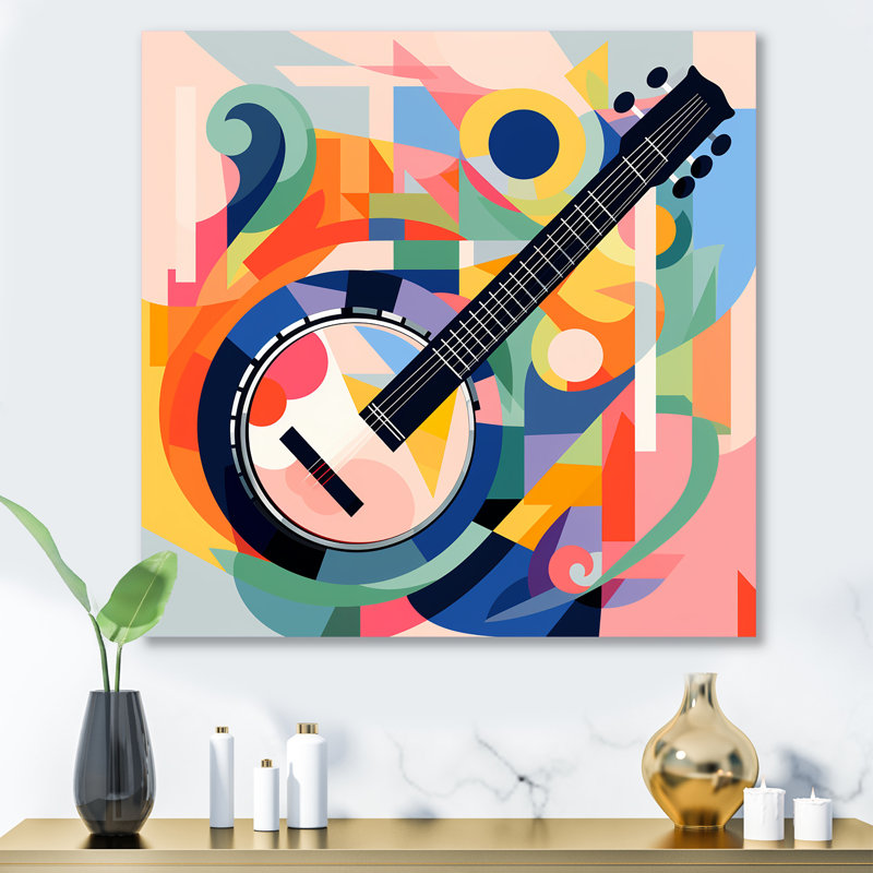 Banjo Serenade - fruits, art mural en métal, H 16 po x l 16 po x P 1 po