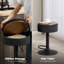 Ensemble de 2 tabourets de bar pivotants avec rangement, repose-pieds, noir-683402530