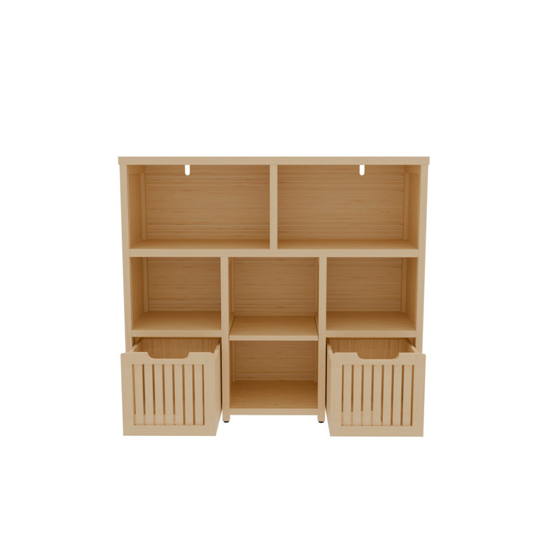 Bibliothèque en bambou à 8 cubes