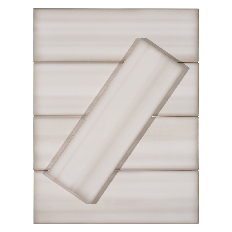 Soul 4-in. x 12-in. Subway Marble Look Satin Ceramic Wall Tile, Anima