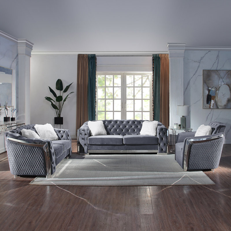 Fauteuil rembourré Modern, Gris