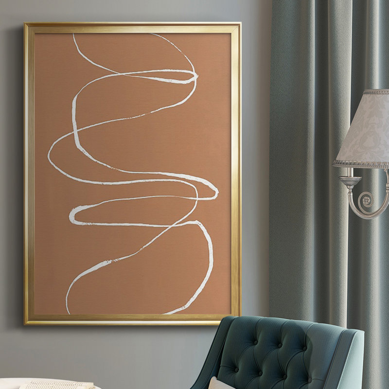 «Terracotta Drift I», reproduction encadrée de qualité supérieure - prête à être accrochée, H 42,5 po x l 30,5 po