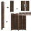 Cloison de séparation autoportante à 4 panneaux l 70,8 po x H 70,6 po Alexisa pour chambre à coucher, salon, bureau et maison-1368210486