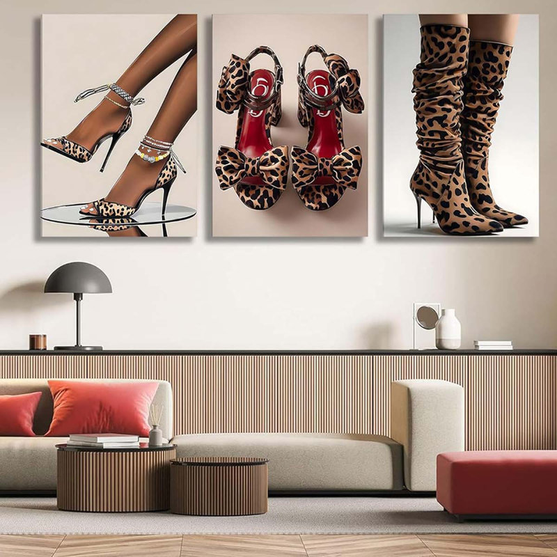 3 Piece Wrapped Canvas Print, 40 cm H x 90 cm W