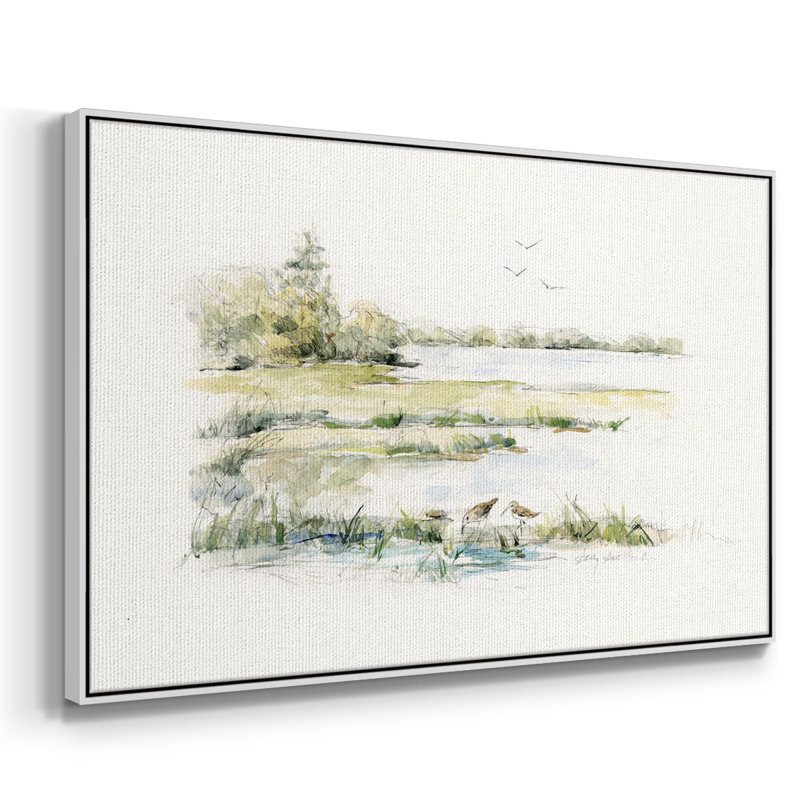 Cloisonné libellule, Toile avec cadre blanc, H 17 po x l 25 po x P 2 po