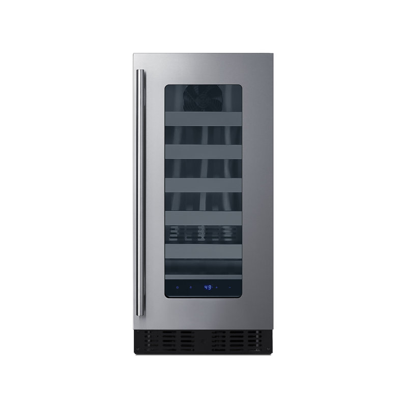 Summit Appliance Single Zone 14.75'' 18 Bottle Wine Refrigerator with Reversible Door