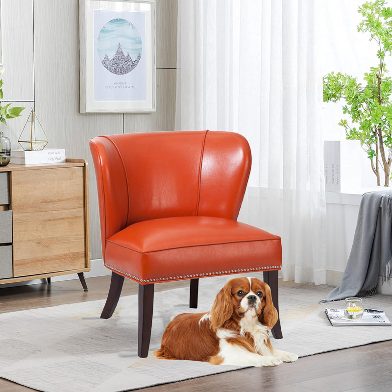 Chaise d'appoint 30,7 po Idom, Orange