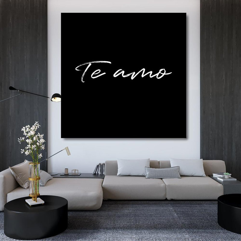 Alcott Hill® Villa, Milli Gallery Wrapped Canvas Art Titled: Te Amo Reverse, 36" H x 36" W